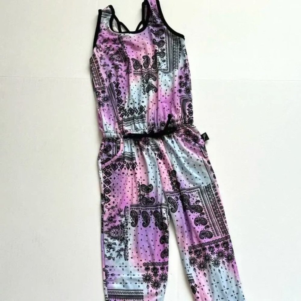 NEW! Pixie Lane Long Sleeveless Criss Cross Back Jumpsuit
